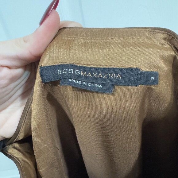BCBG MAXAZRIA Tulle Satin Skirt Tutu Brown Size 2 Maxi Formal Y2K Elegant - Picture 9 of 10